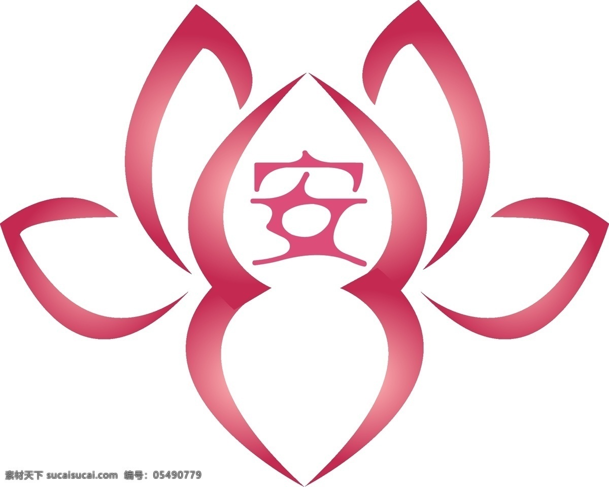 标识标志图标 企业 logo 标志 矢量图库 女子 乐队 矢量 模板下载 莲花 字体 结合 psd源文件 logo设计