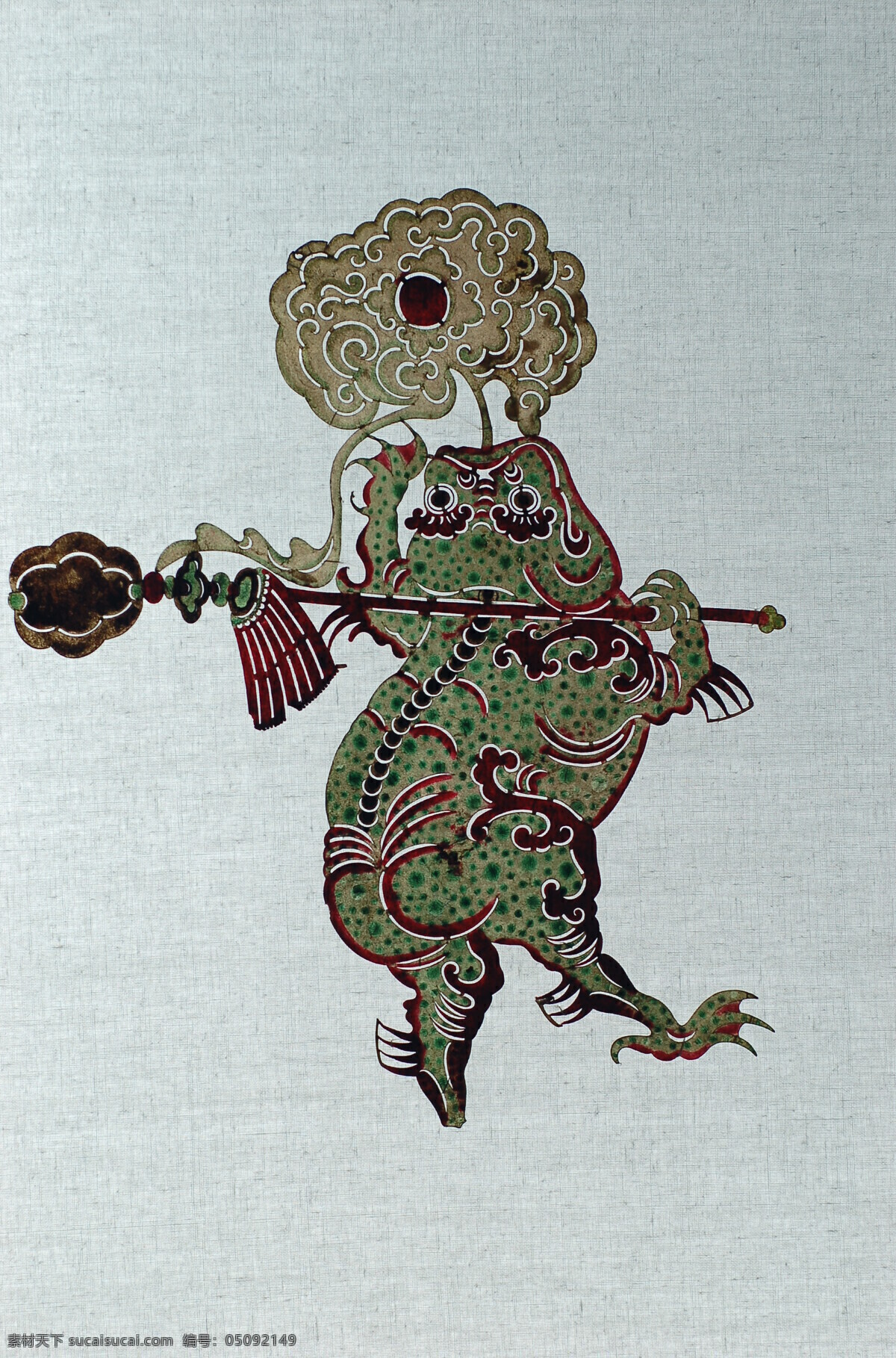 皮影 国画 人物画 传统 民族 驴皮 神话 传说 传统文化 文化艺术