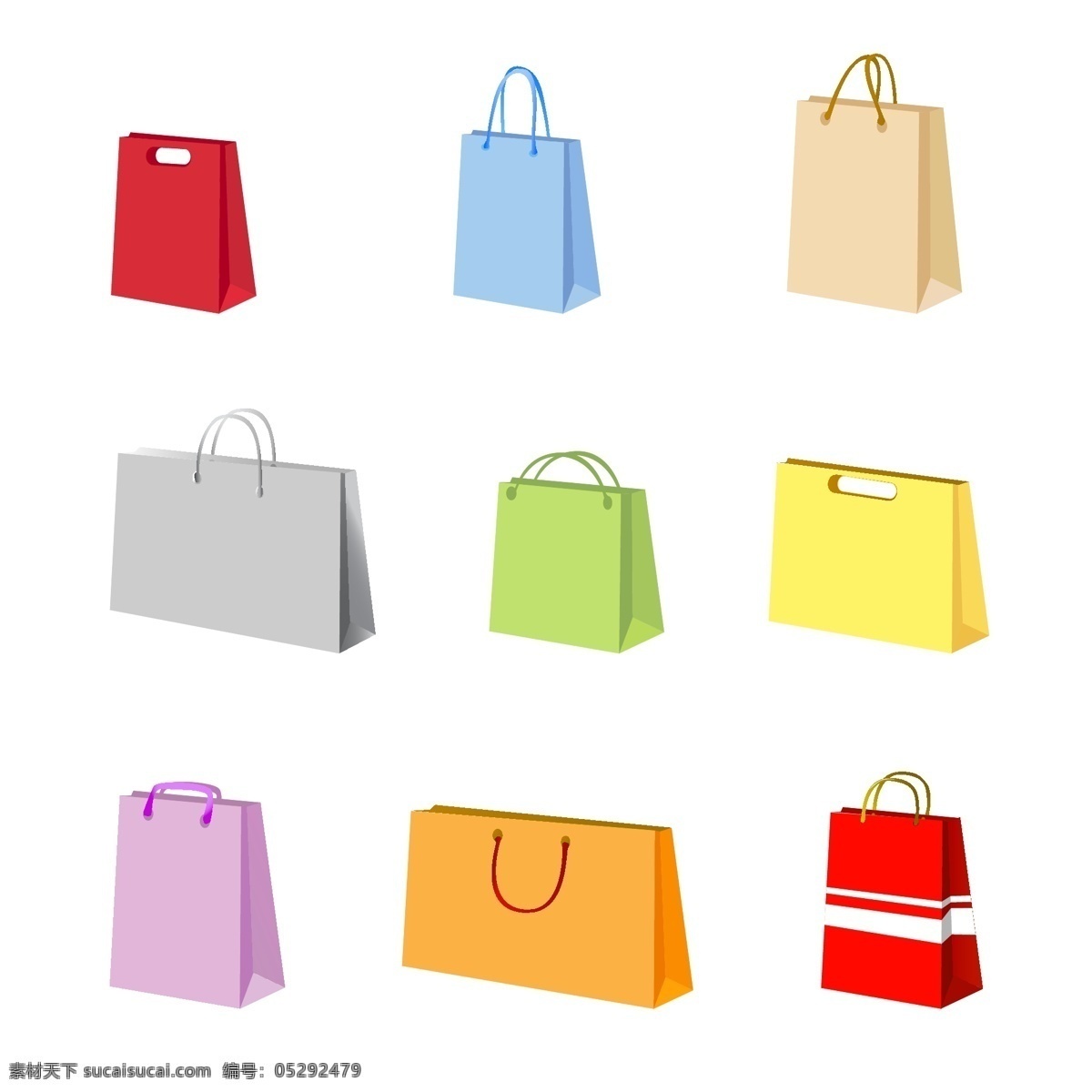 环保 袋 载体 材料 各种 丰富多彩 购物袋 环保袋 可爱的 空白 文件袋 鲜花 矢量图 日常生活