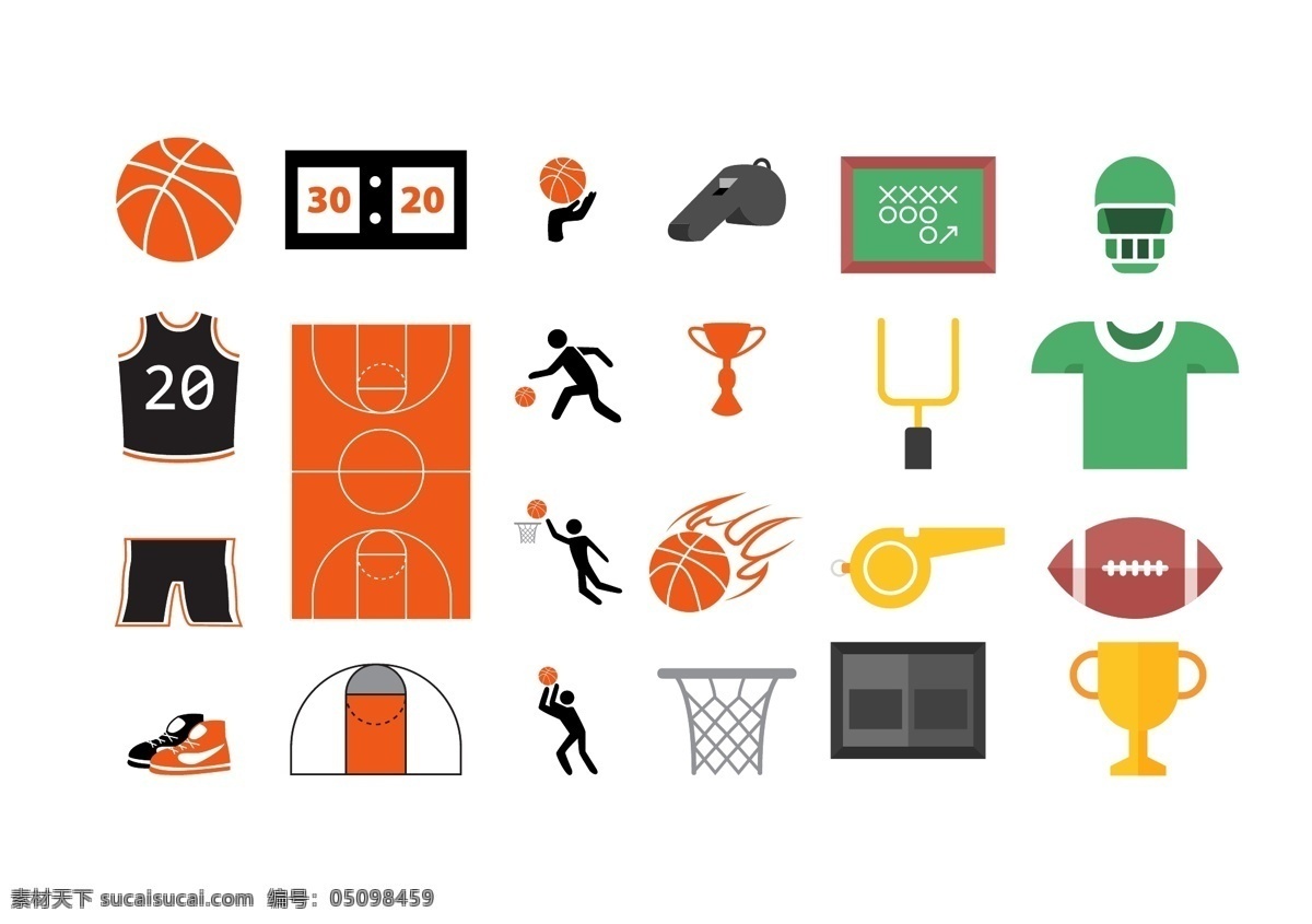 篮球元素 打篮球 扁平元素 篮球 篮球素材 篮球图标 运动图标 分层