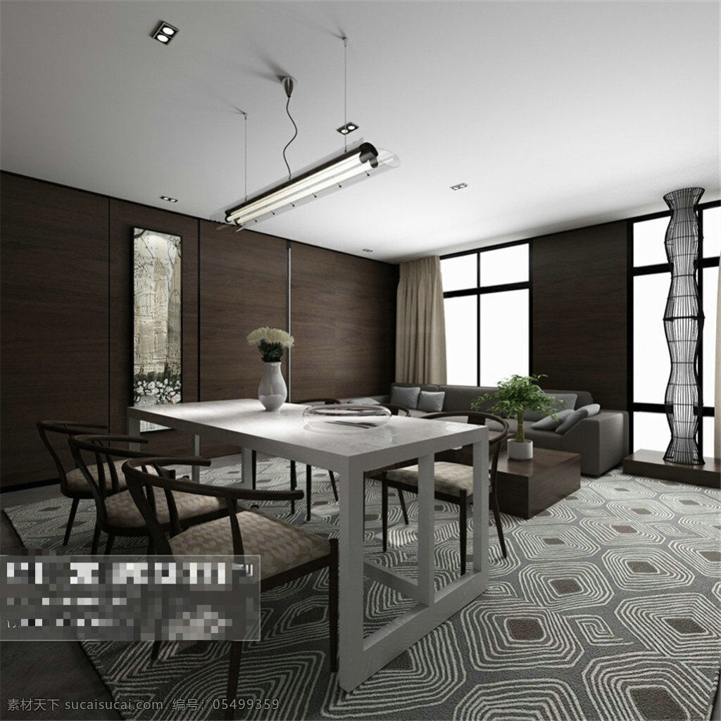 中式餐厅模型 3d模型素材 室内装饰 3d室内模型 3d模型下载 室内模型 室内装修 max 黑色