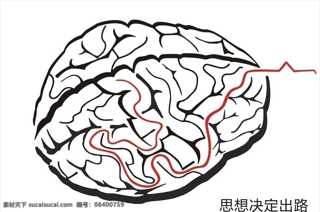 大脑 矢量 思路决定出路 脑 大脑迷宫 迷宫 大脑轮廓 矢量素材 其他矢量