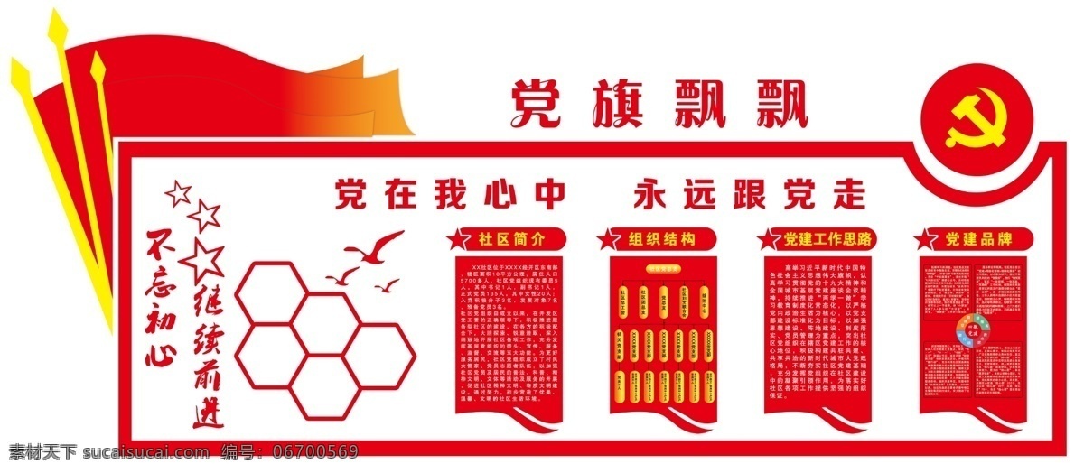 党建品牌 社区 简介 及党建 品牌 造型墙