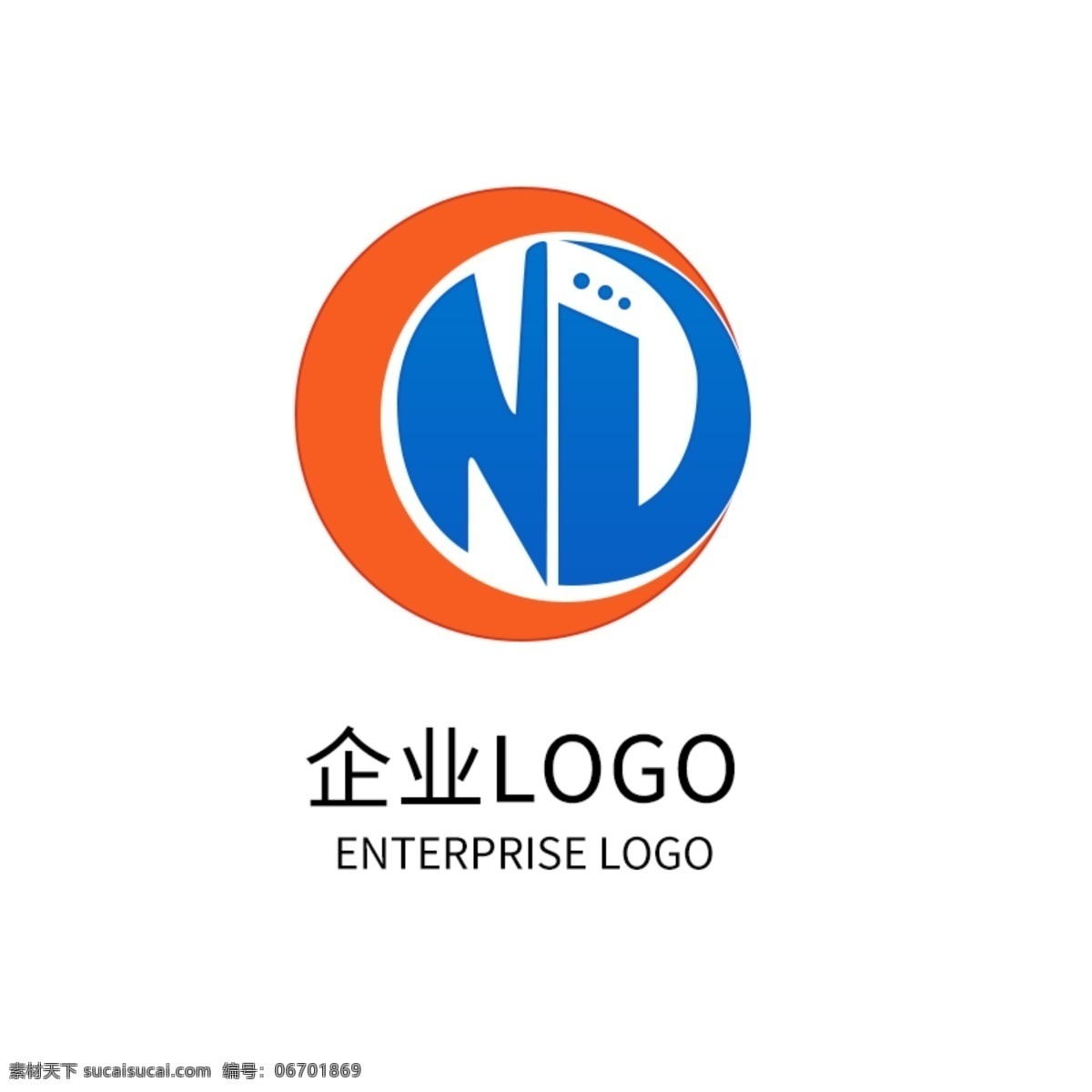 原创 圆形 公司 logo 字母 nd 标志设计 n d 字母logo 公司标志设计 星际