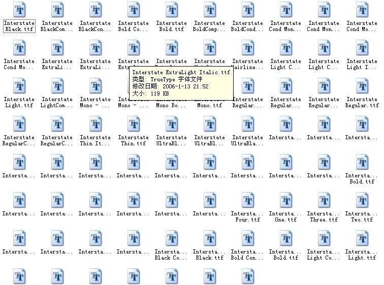 interstate tt系列字体 世界 佳 英文 商业 字体 全套 frutiger 系列 英文字体 字体下载 源文件 otf