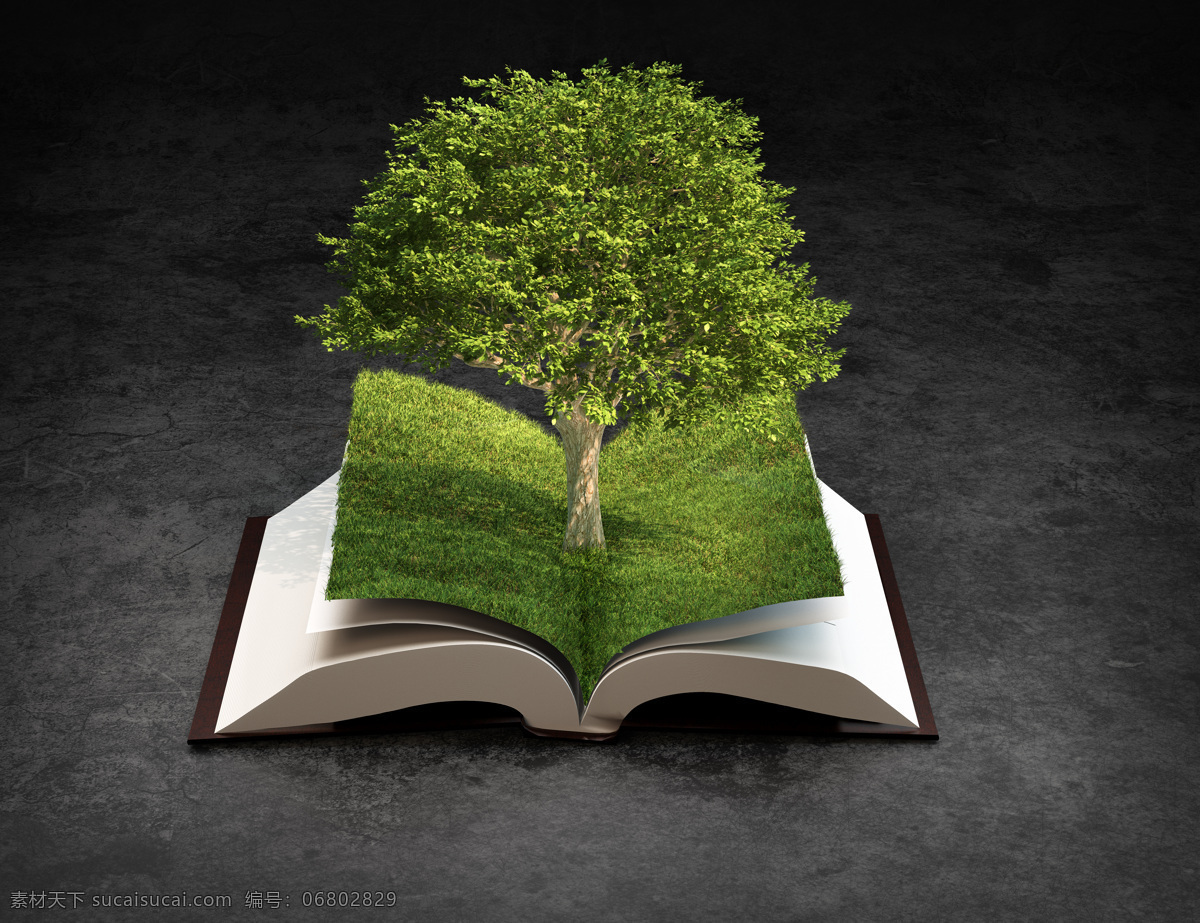 树木 书本 草地 书籍 环保绿化 绿色环保 其他类别 环境家居 黑色