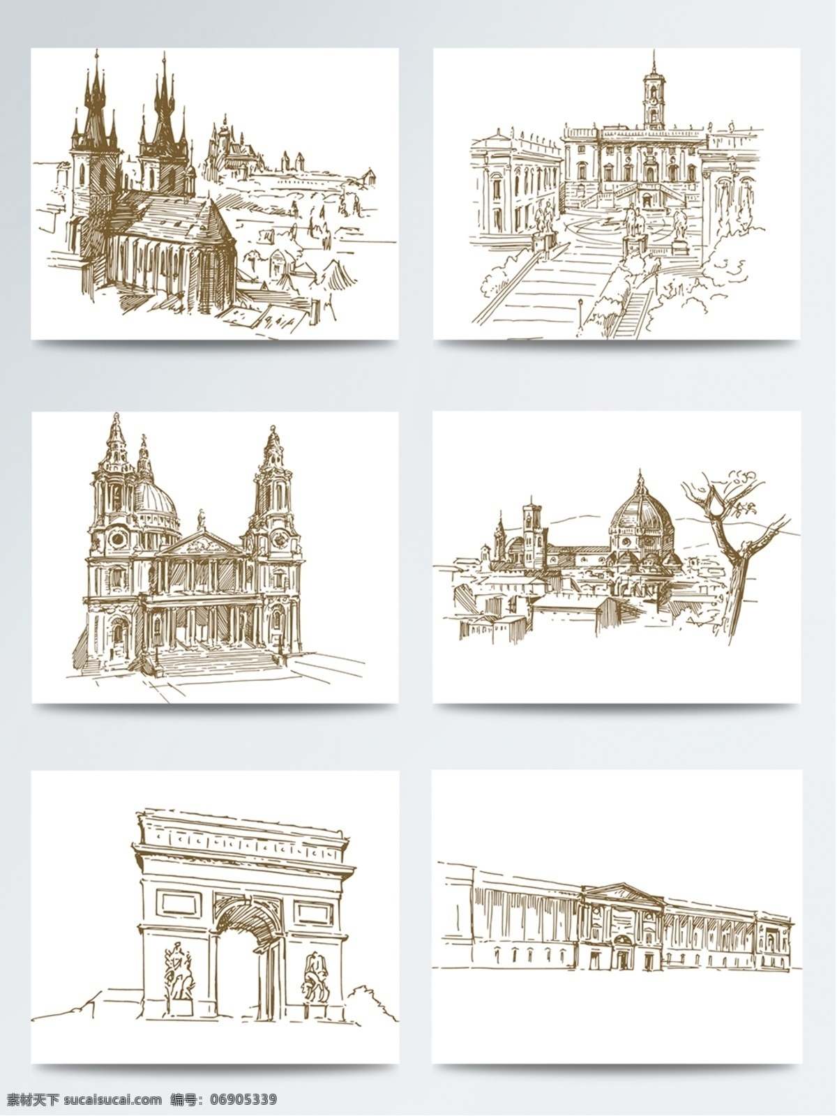 欧式 简 笔画 建筑 png格式 城堡 城市 简笔画 建筑素材 景点建筑 手绘插画 手绘城市 手绘建筑 素描