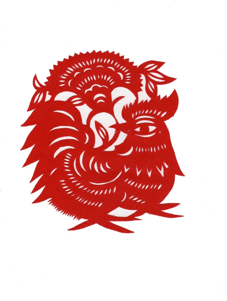 十二生肖剪纸 鸡 花纹装饰 剪纸表现形式 中国传统文化 剪纸 传统文化 文化艺术