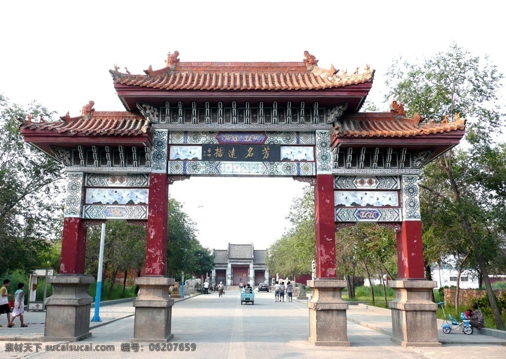 苏禄王墓 古牌坊 牌坊 苏禄国东王墓 苏禄国 建筑 古建筑 旅游摄影 国内旅游