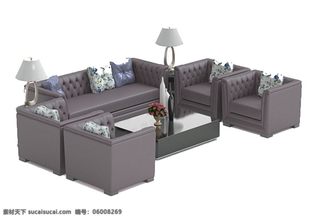 3d 模型 模板下载 沙发 组合 深色 舒服 漂亮 建模 max 3d模型 其他模型 3d设计模型 白色