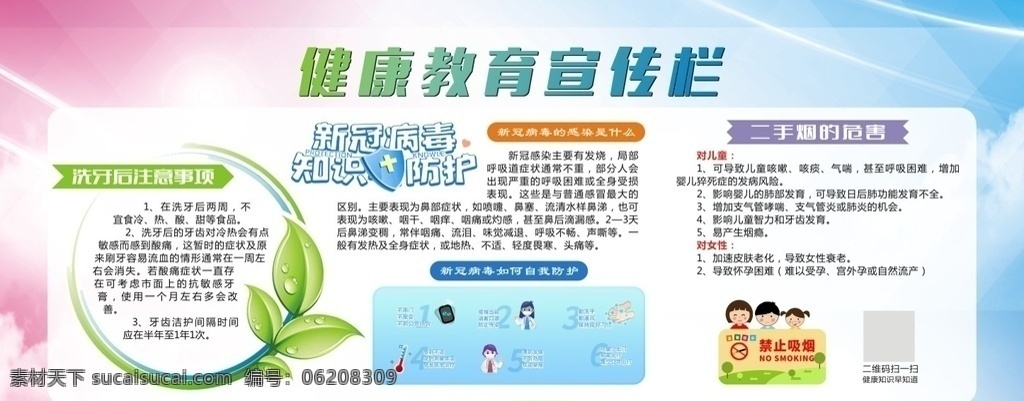健康教育 宣传栏 教育宣传栏 健康宣传栏 宣教知识 新冠宣传栏 健康教育展板 kt板设计 洗牙 二手烟 展板模板