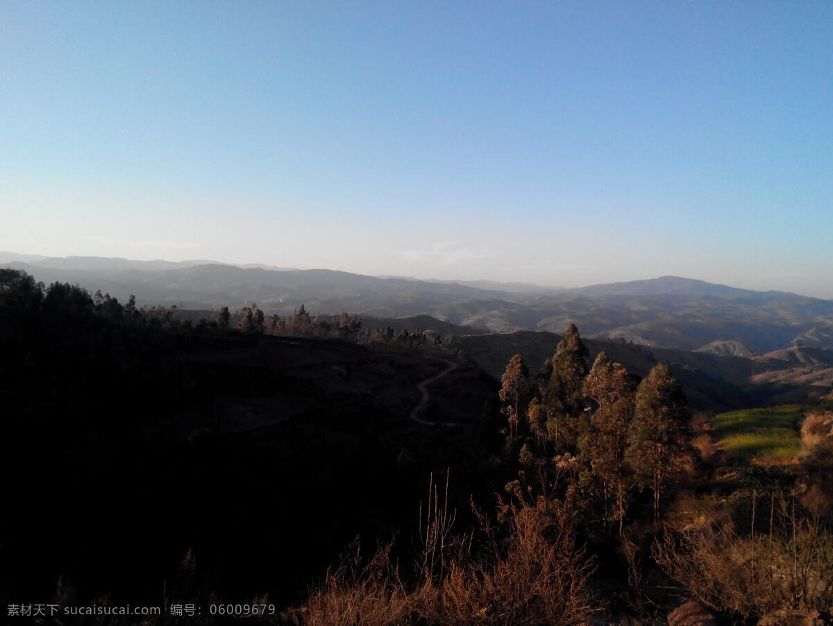 傍晚 群山 美景 高清 山峰 大山 楚雄 牟定 山水
