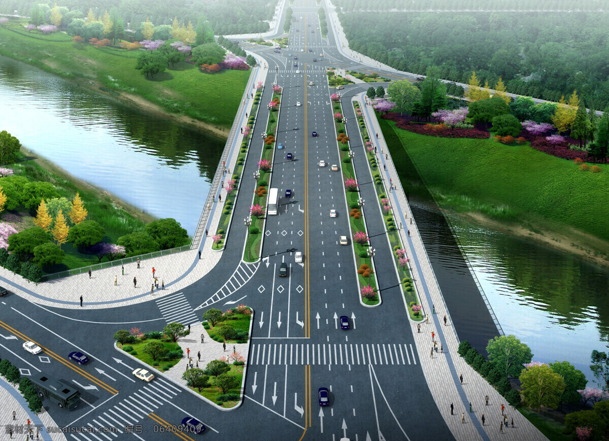 道路设计 交叉口设计 景观规划 道路绿化 快速路 环境设计 景观设计