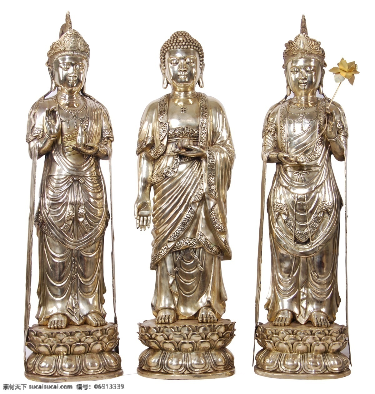 西方 三圣 阿弥陀佛 佛教 观音 神像 铜像 西方三圣 源文件库 宗教信仰 佛陀 文化艺术