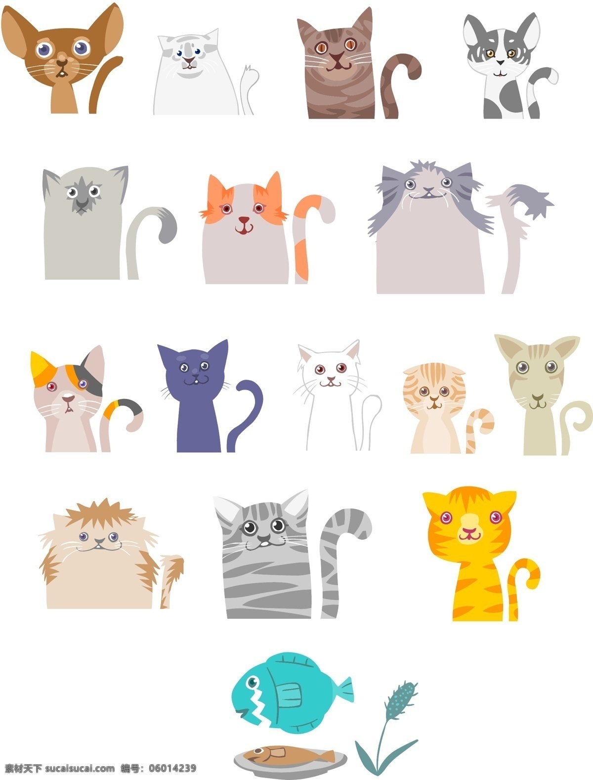 漫画 猫 矢量 卡通 可爱 矢量素材 小猫 yourmik 矢量图 其他矢量图