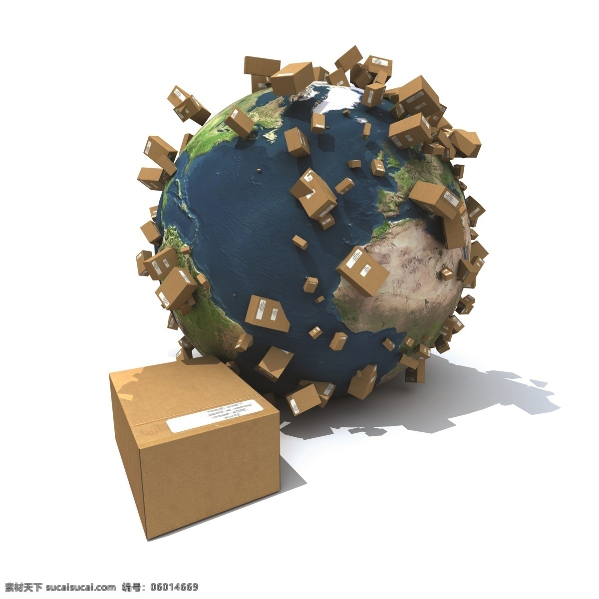 全球 物流运输 货运 物流 运输 货物运输 纸箱 箱子 地球 汽车图片 现代科技