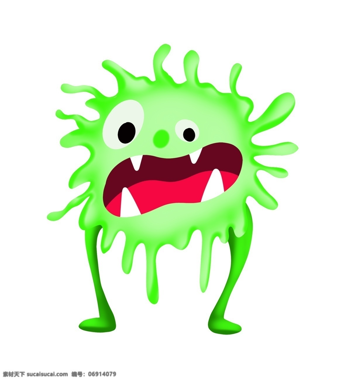 细胞膜 细菌 插画 绿色的细菌 卡通插画 细菌插画 病菌 细胞质 核糖体 单细胞生物
