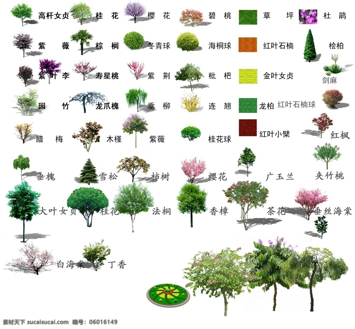 效果图 植物 很多 小 乔木 ps素材 psd分层 效果图后期 小乔木素材 植物素材 3d设计 3d作品