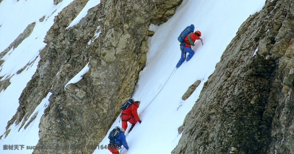 攀登雪山 登山 高清视频素材 雪山 爬山 攀登 体育运动 多媒体 实拍视频 生活行为 mov