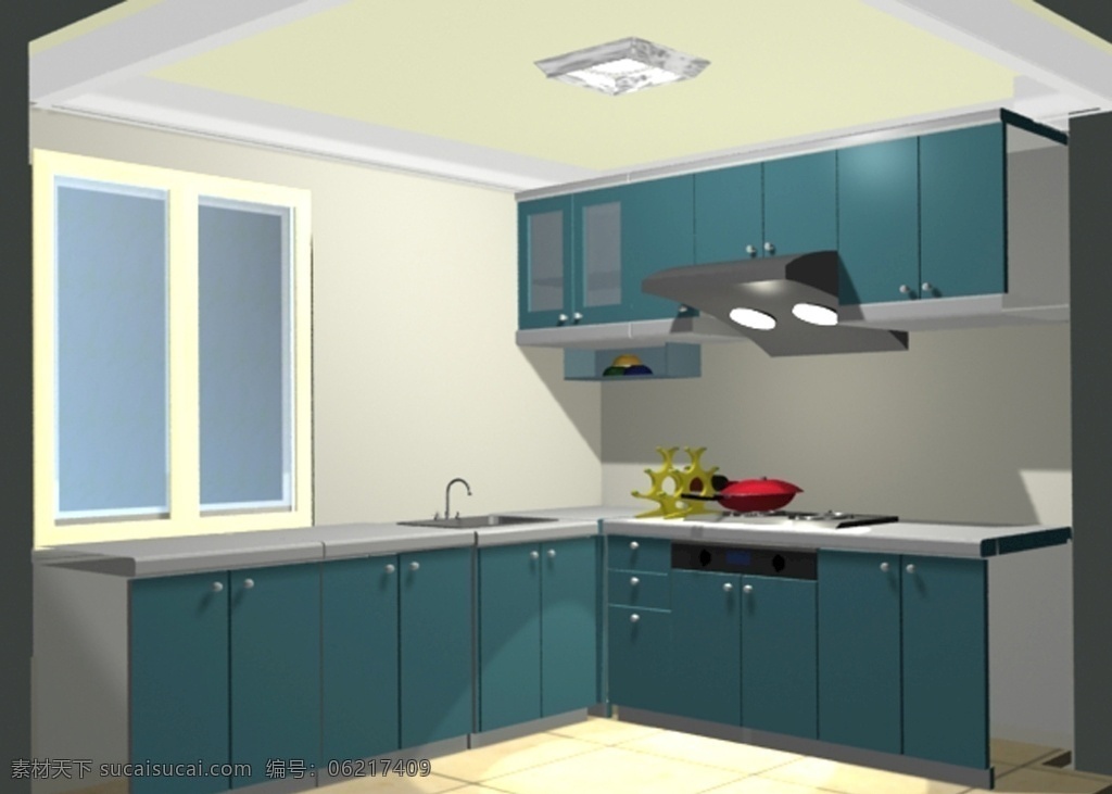 原创 装修 效果图 装修效果图 厨房效果 基础装修 欧式风格 3d设计 室内模型 max
