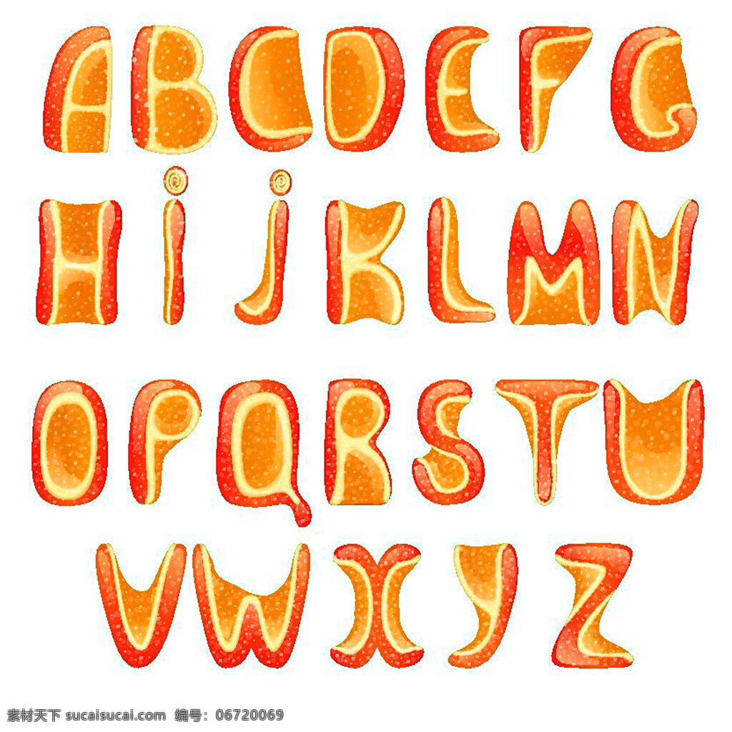 鲜橙 水果 字母 字体 蔬菜水果字母 蔬菜 坚果 拼音 英文 装饰 时尚 潮流 矢量 字母主题 其他设计