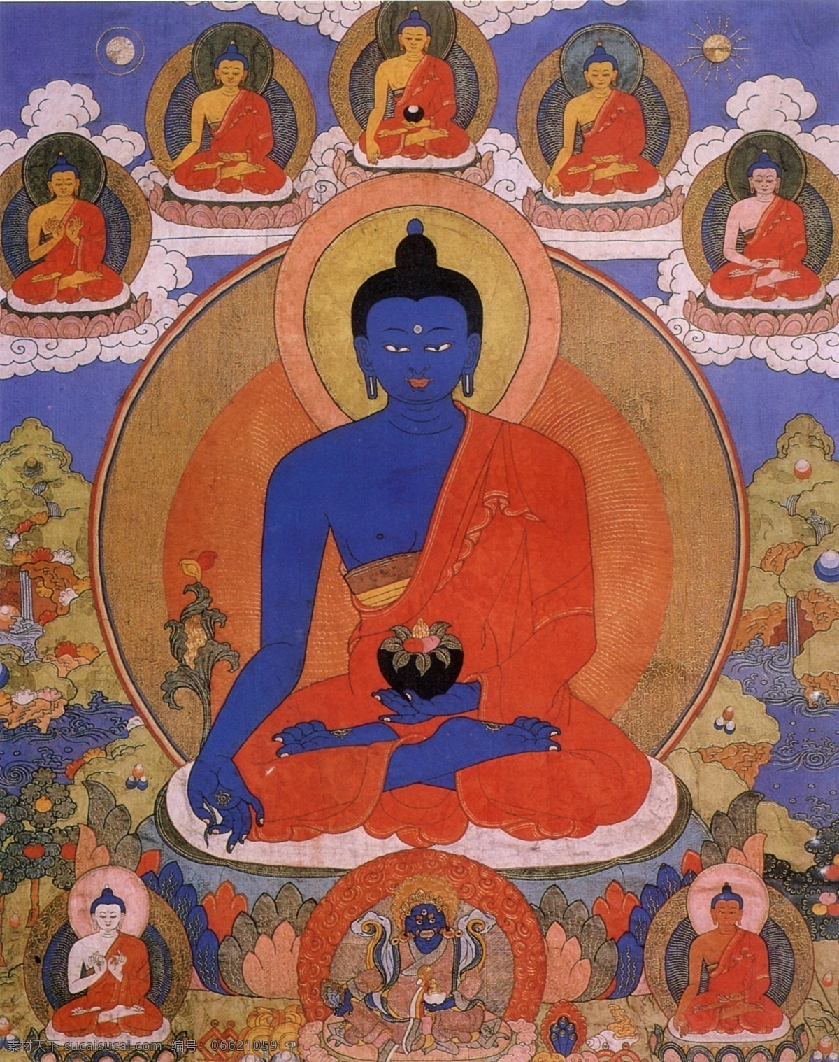 唐卡 原图 藏族 佛教 thangga 佛画 文化艺术