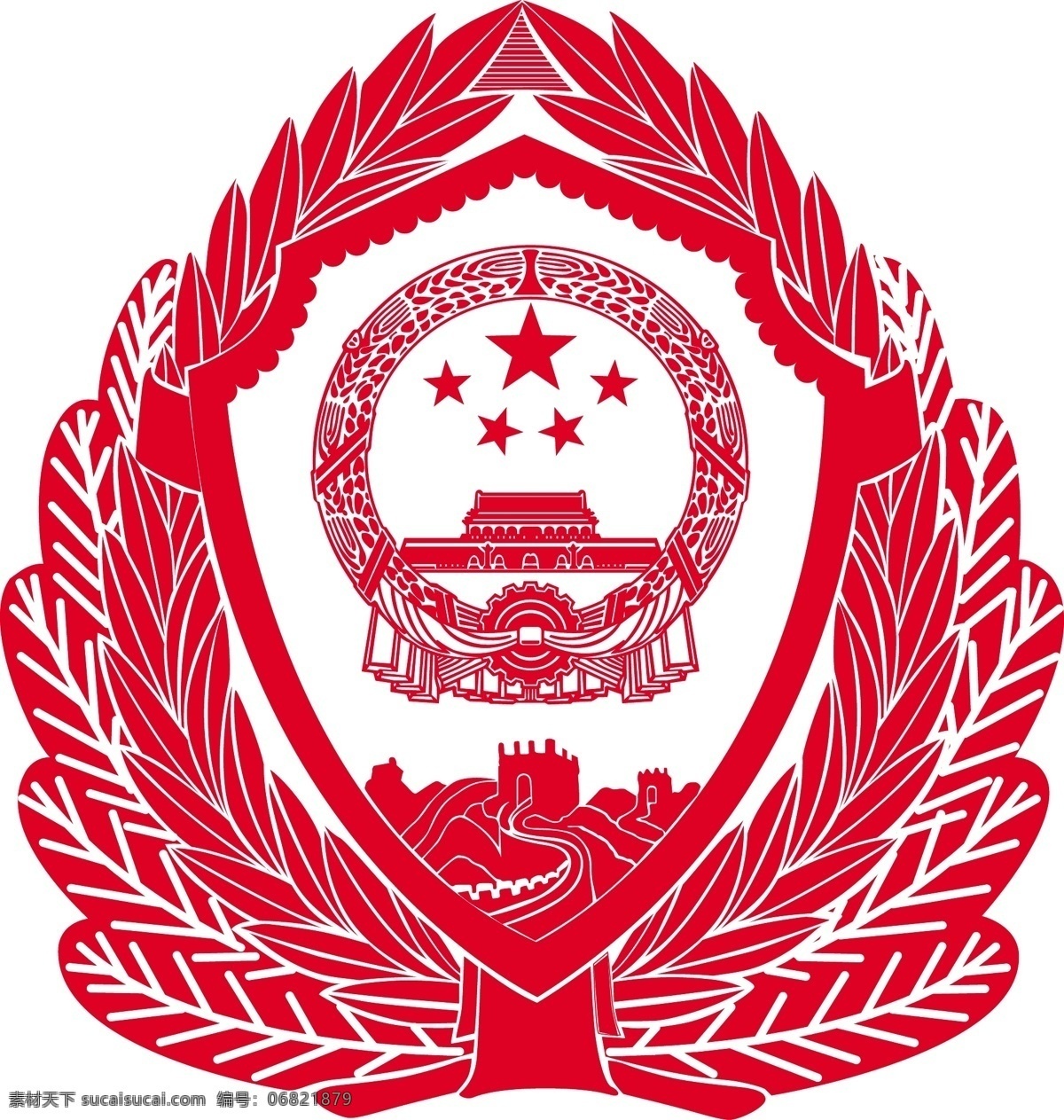 军徽 标识标志图标 公共标识标志 矢量图库