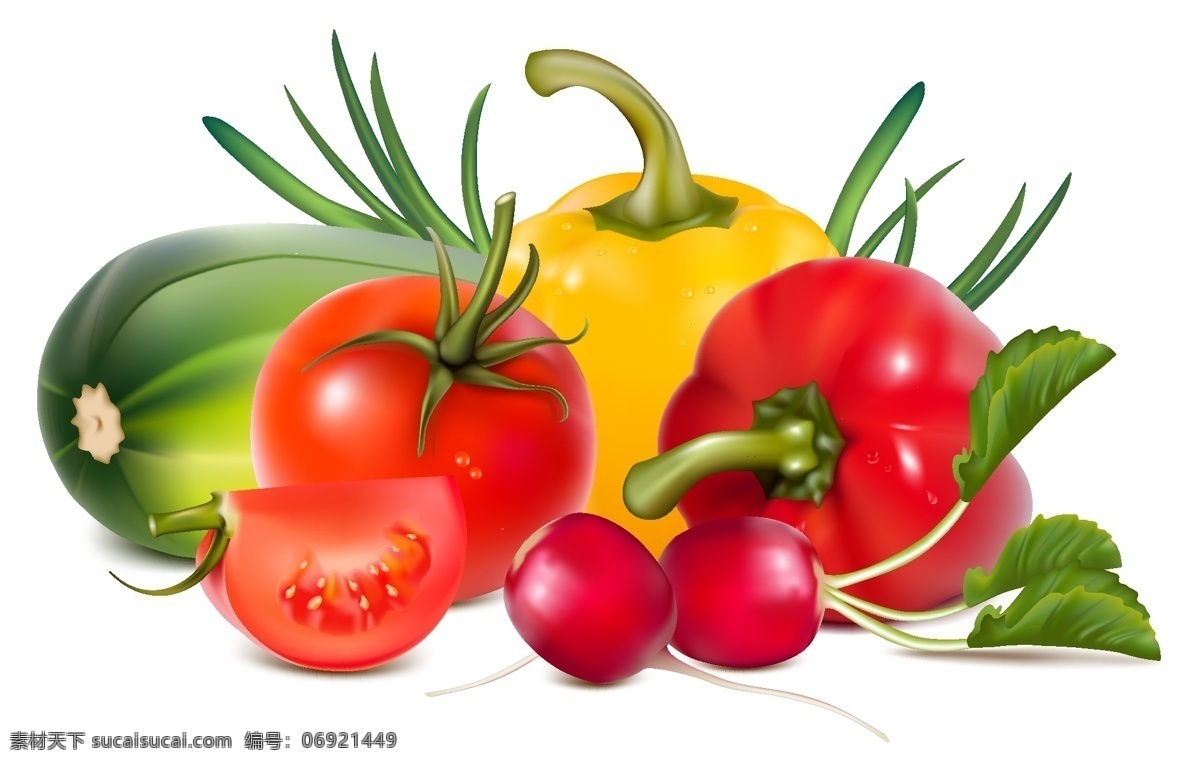 新鲜 蔬菜 矢量图 青椒 西红柿 其他矢量图