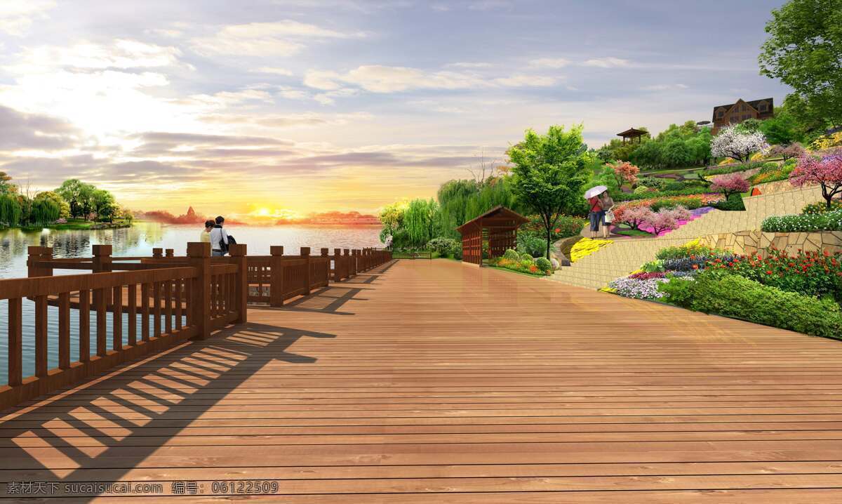 亲水 河滨 木 平台 木平台 河滨大道 亲水平台 河滨景观 码头 环境设计 景观设计