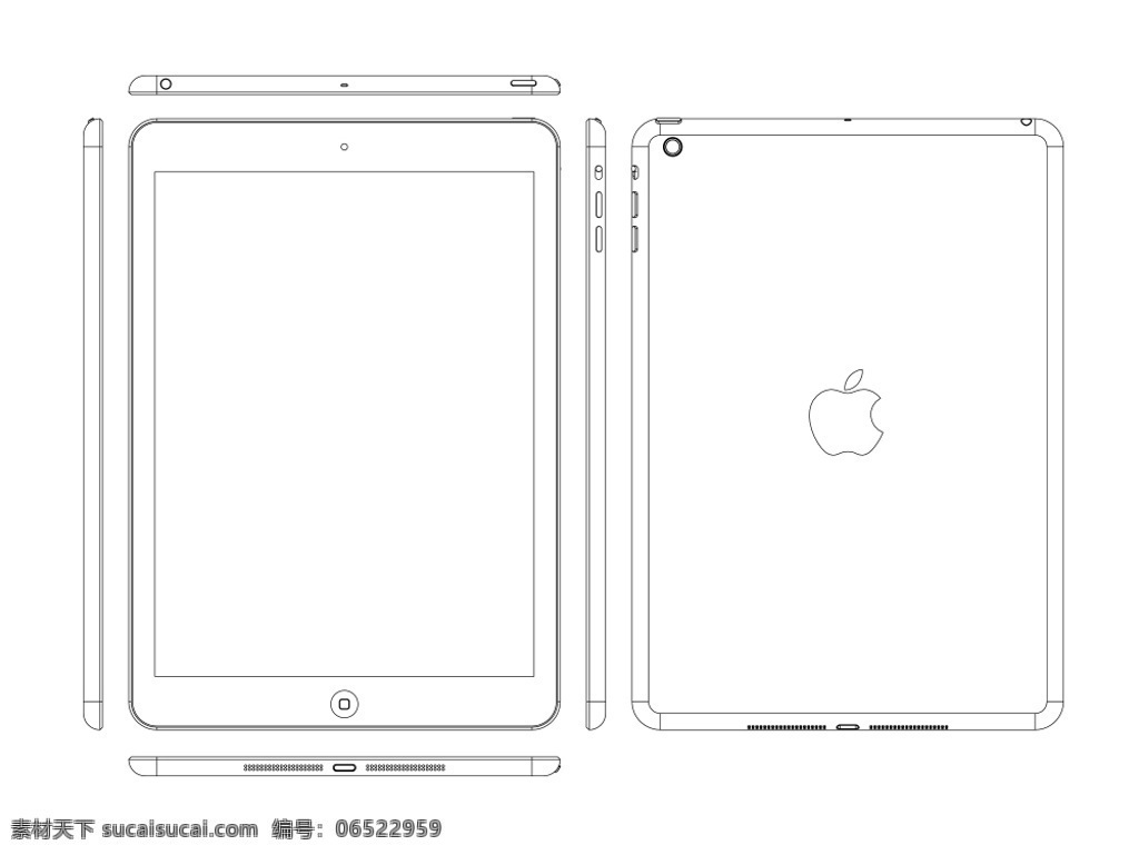 ipad 空气 ios 苹果 片剂 3d模型素材 其他3d模型
