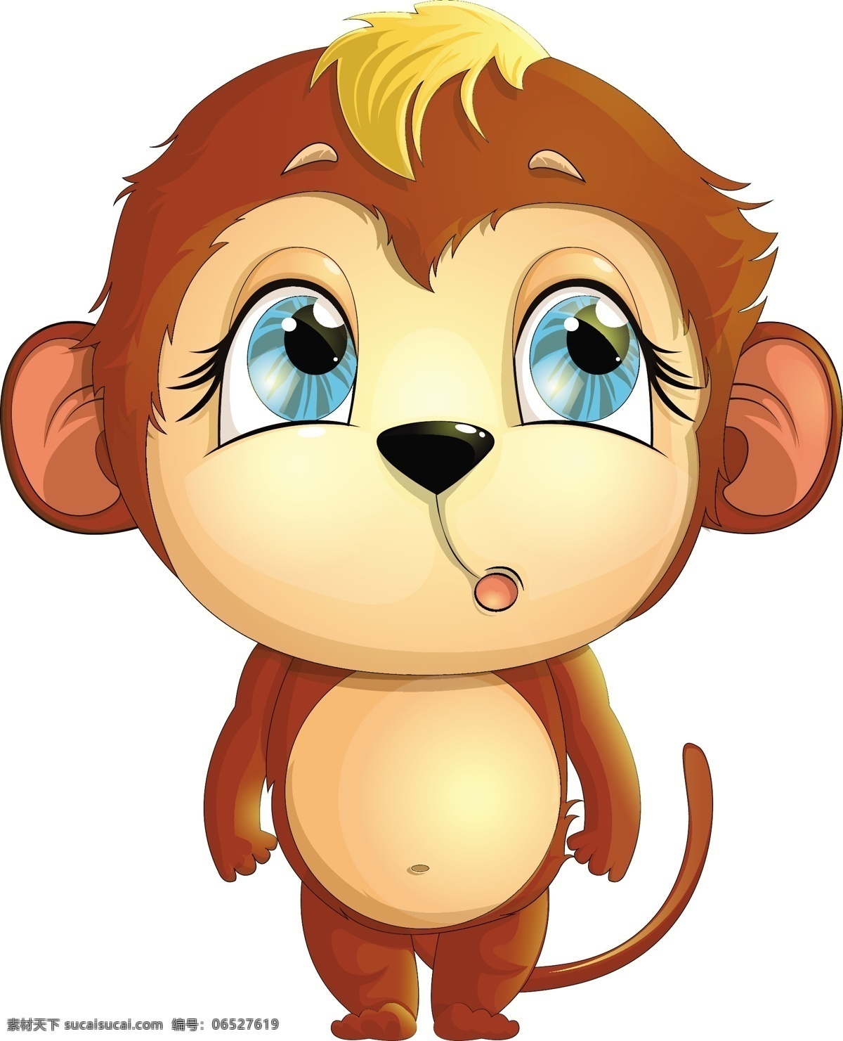 卡通猴子 卡通动物 卡通 动物 猴子 矢量素材 矢量 野生动物 生物世界