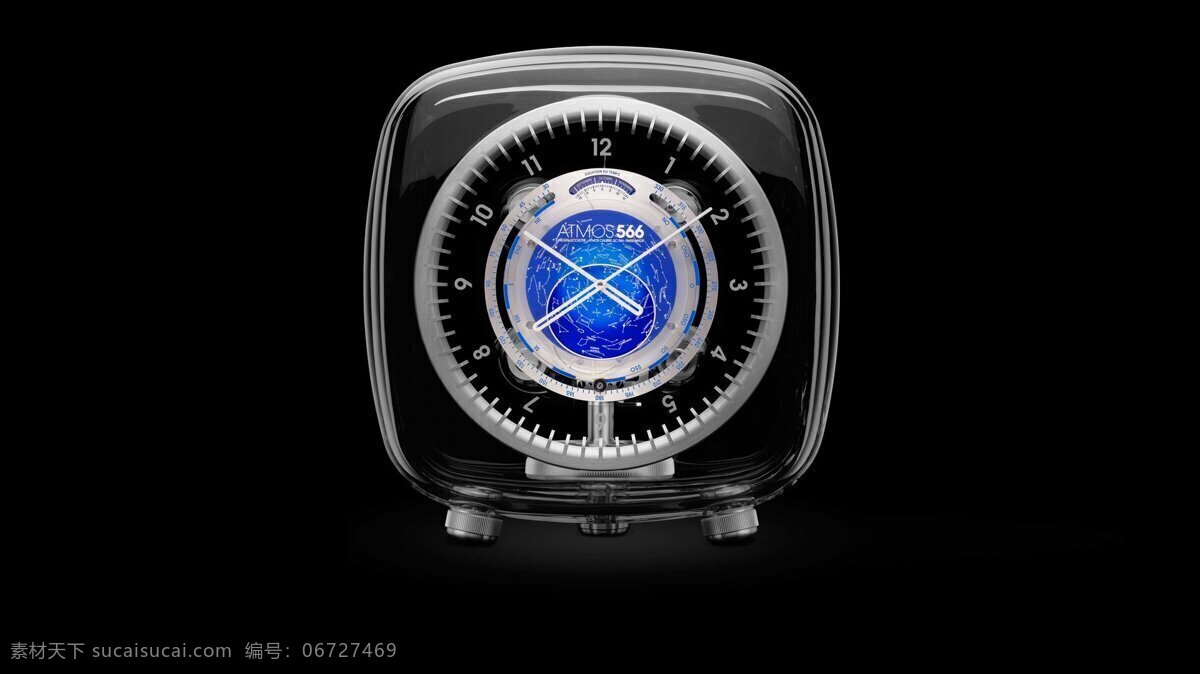 正方形 透明 空气 钟 3d 工业设计 模型 外形设计