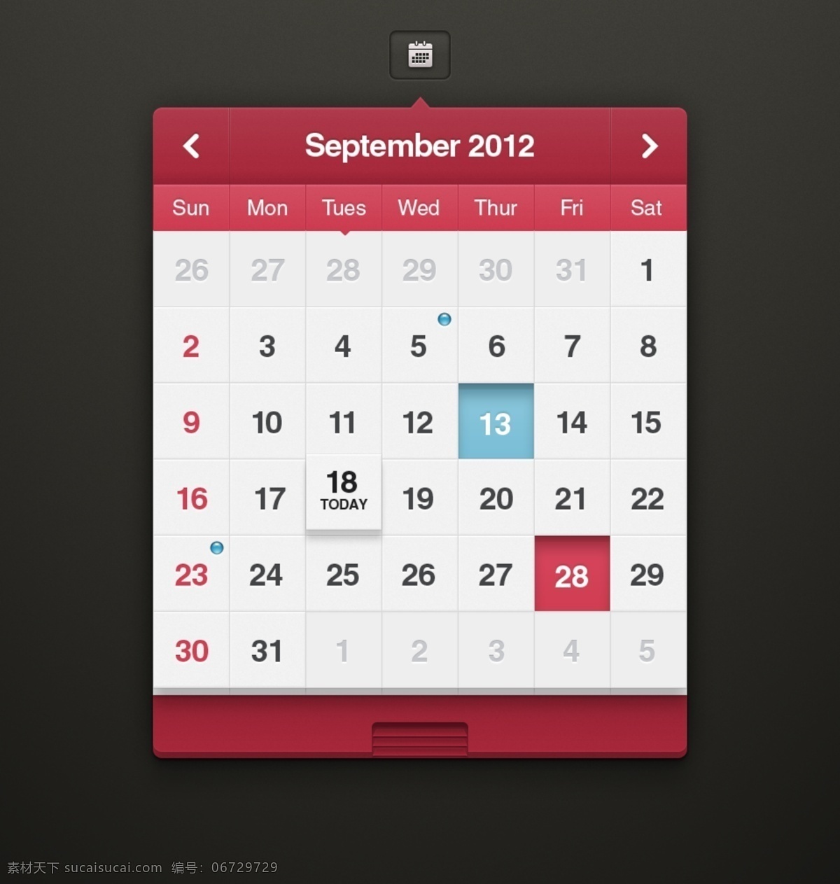 手机 日历 日期 界面 ui 时间界面 手机日期 app app界面