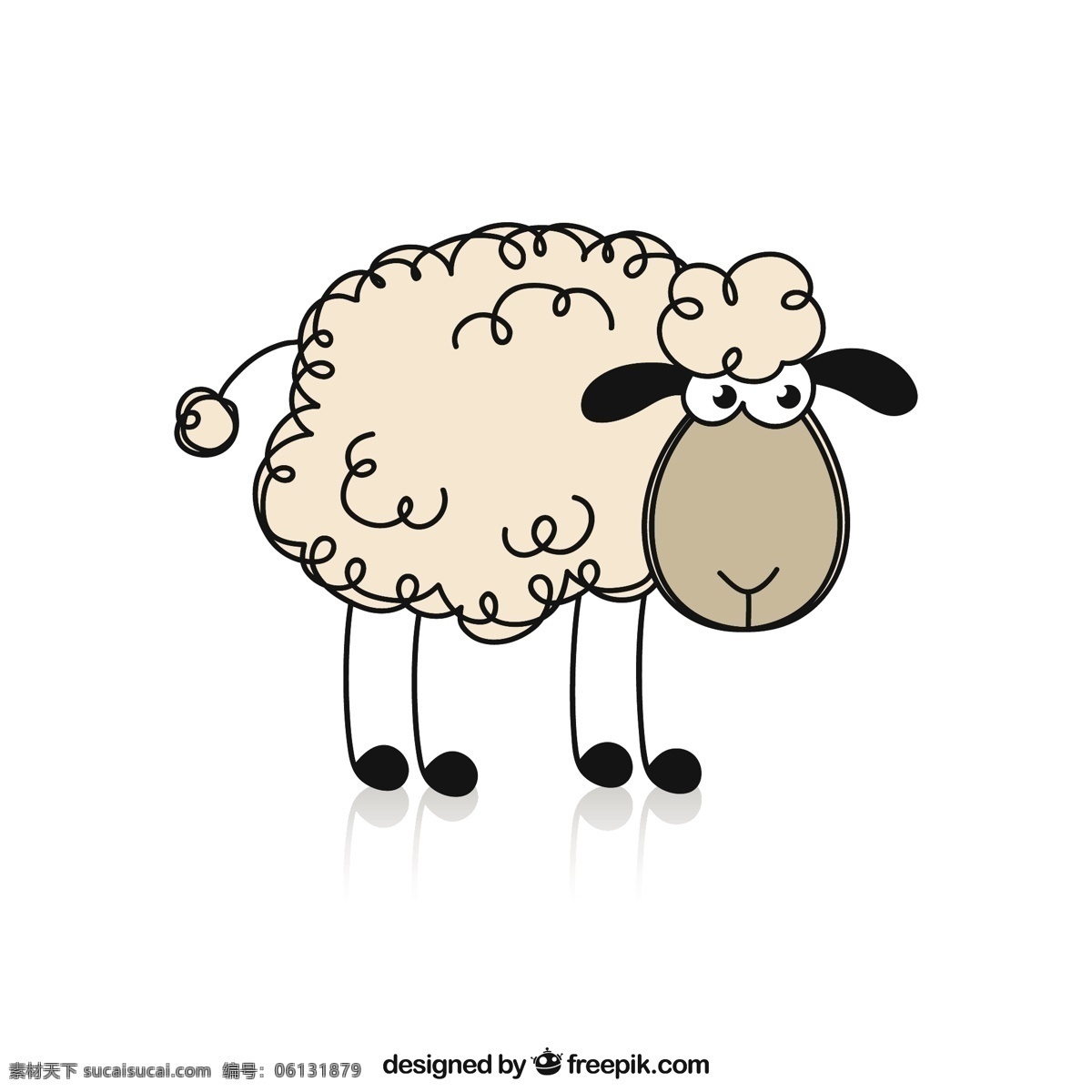 农场动物插图 动物 农场 绘制 可爱的 绘画 插图 手工 羊毛 可爱 手绘 绵羊