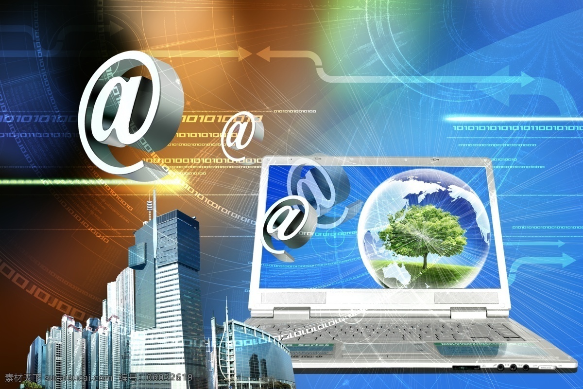 分层 地球 广告设计模板 计算机 建筑物 居家生活 科技 其他模版 科技数码时代 数码 树 源文件库 矢量图 现代科技