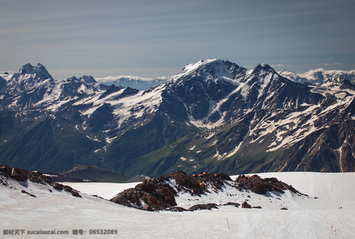 唯美 雪山 风景 高清 希腊 雪域高山 山峦 山峰