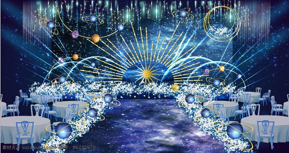 蓝色 星空 婚礼 舞台 效果图 蓝色婚礼 星空婚礼 蓝色星空 婚礼设计 婚礼效果图 舞台设计 婚礼舞台 星辰 婚礼留影