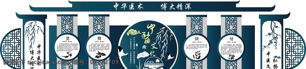 古典 中医 文化 墙 仿古 中国风 文化墙