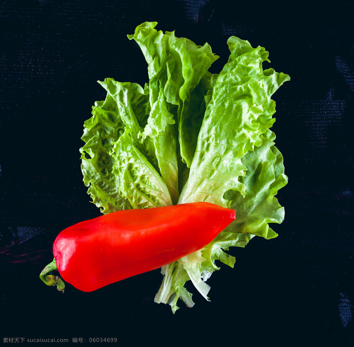 生菜 辣椒 菜叶 新鲜蔬菜 蔬菜摄影 蔬菜图片 餐饮美食