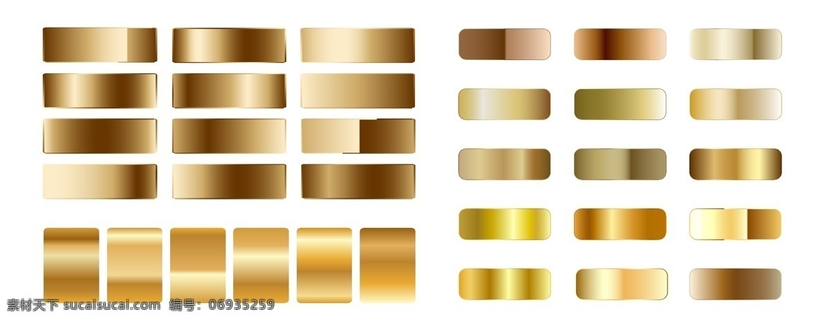 金色渐变图片 金色渐变 红金色 铜色 金属色 渐变 矢量 颜色 黄色 黄金 文化艺术