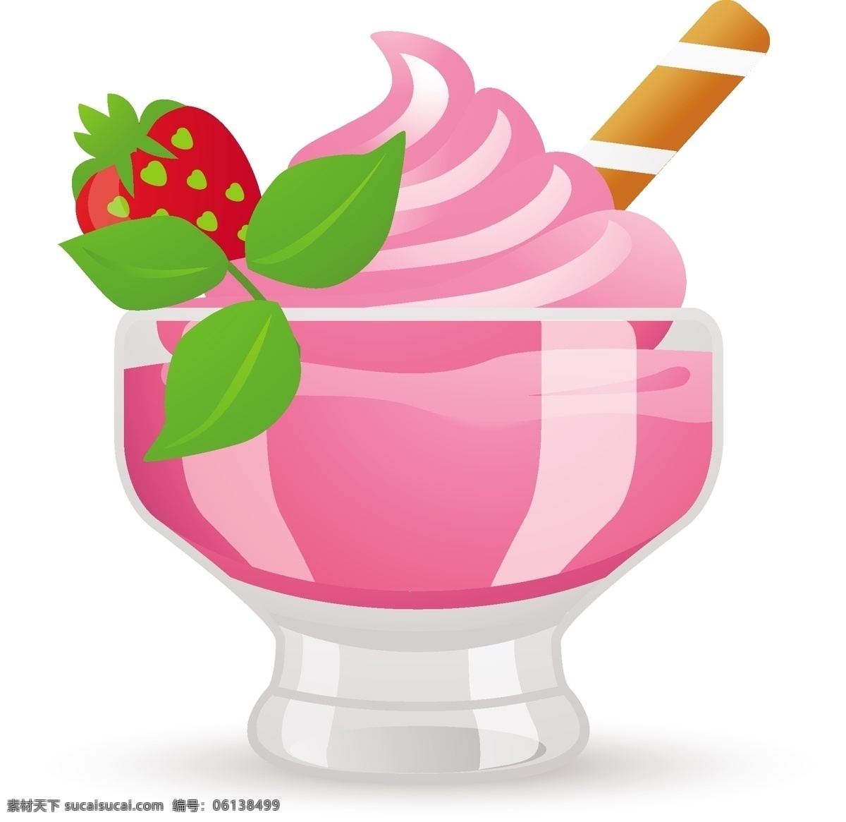 草莓 冰淇淋 碗 图标 白色