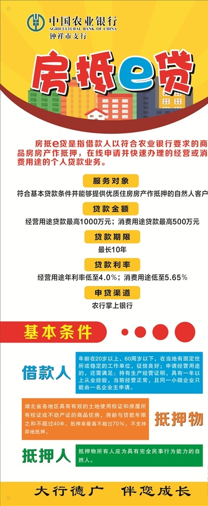 房抵e贷 农行 信贷 借贷 房贷 贷款