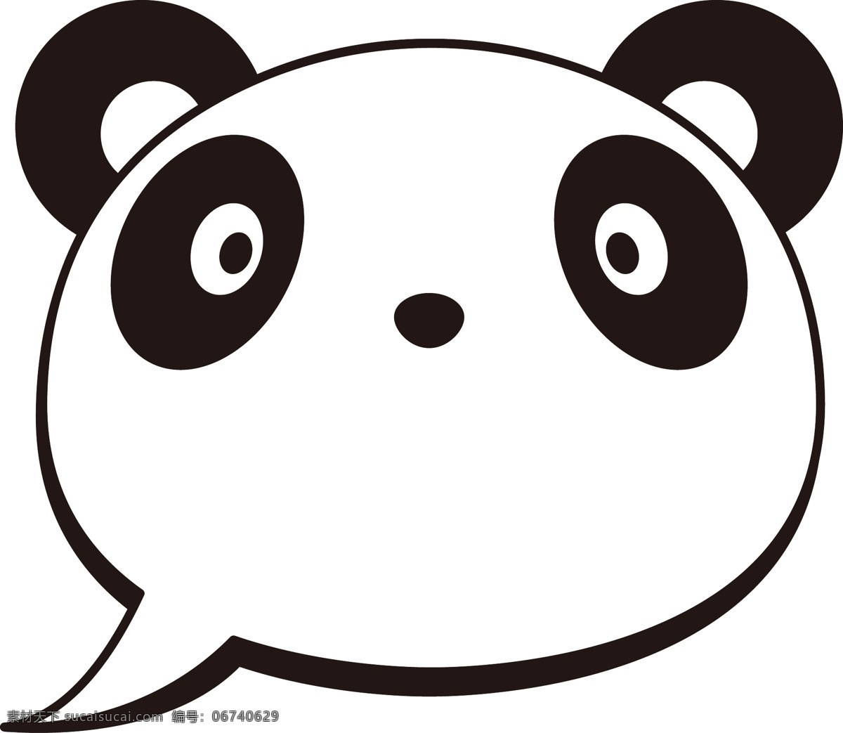熊猫 边框 卡通 动物 商用 元素 卡通动物边框 可商用