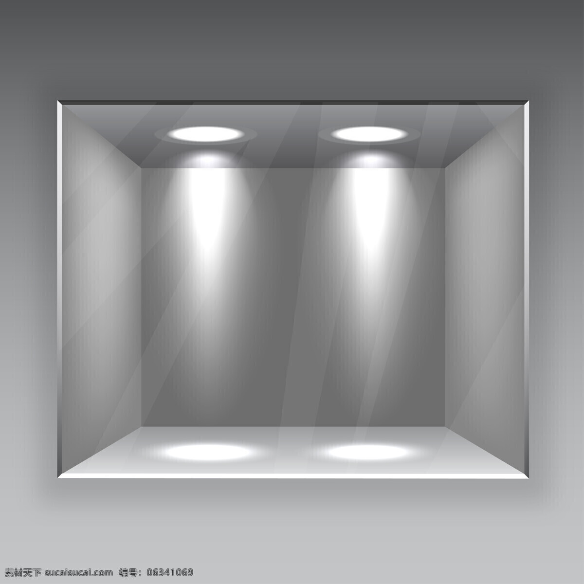 银色 展台 方框 展示台 3d展示 展架 聚光灯 其他类别 生活百科