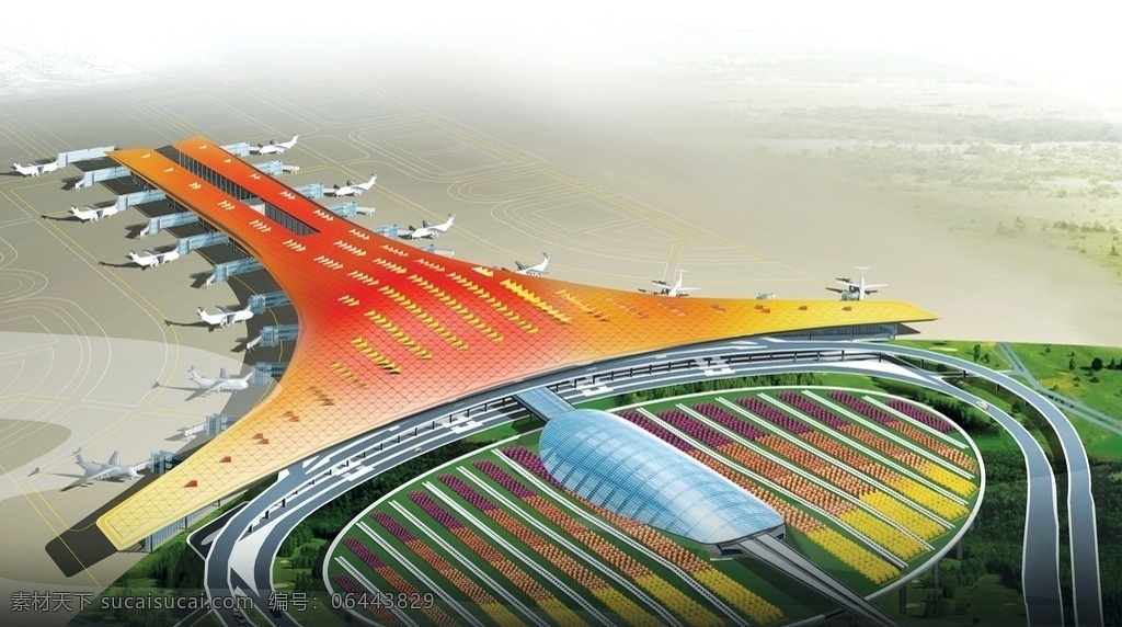 首都机场 首都机场图片 北京机场 飞机场 机场建筑 效果图 3d效果图 建筑效果 建筑设计 环境设计