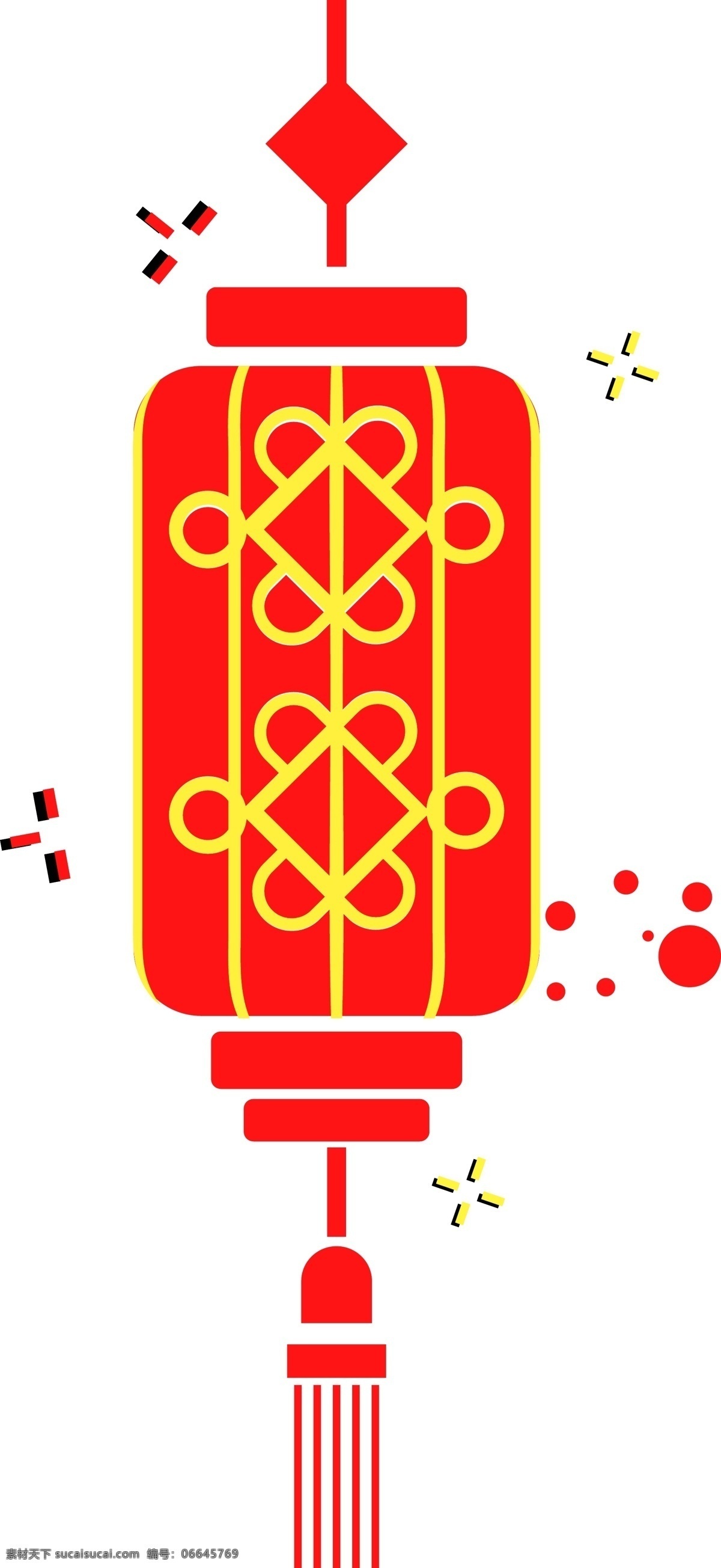 冬季 元素 红色 灯笼 商用 冬季元素 新年 喜庆