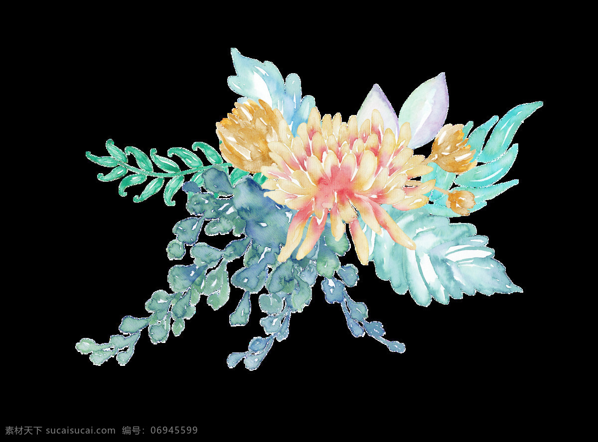 漂亮 花丛 透明 飘落 卡通 抠图专用 装饰 设计素材