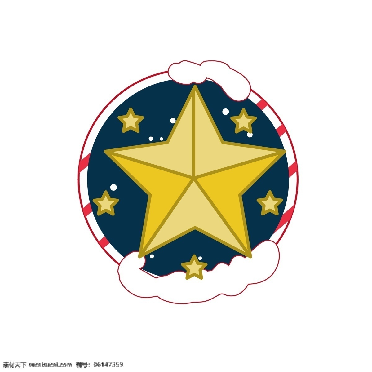 圣诞节 元素 装饰 图标 雪人 蝴蝶结 铃铛 雪花 星星