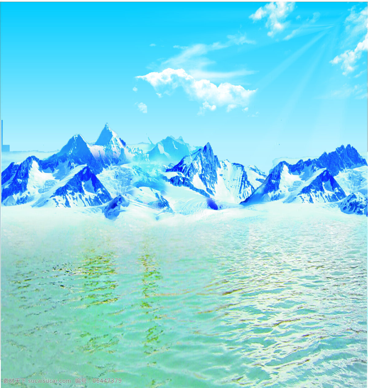 冰山 蓝天 雪 自然景观 自然风景 摄影图库