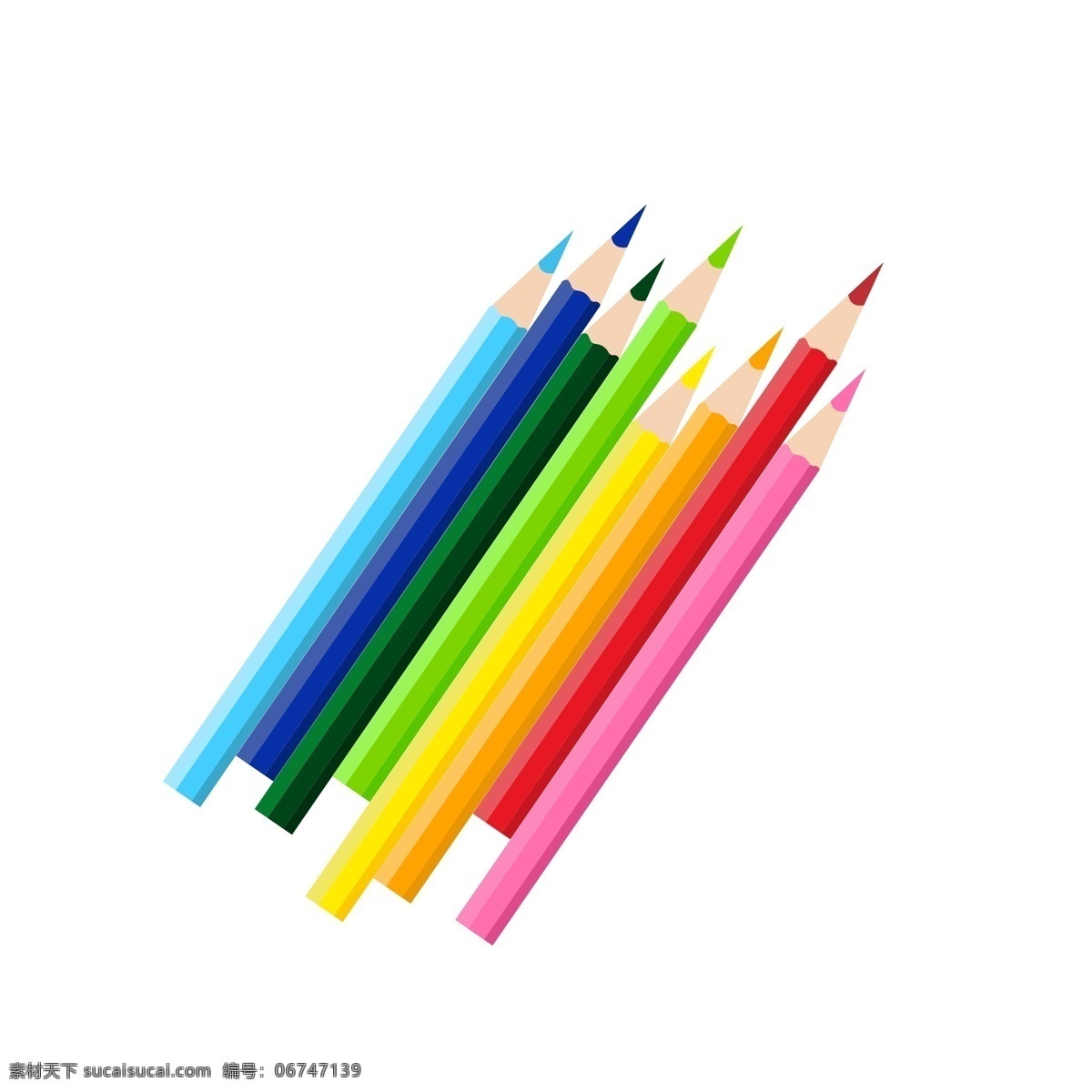 文具用品 彩色 铅笔 儿童文具用品 不 带 橡皮 卡通手绘 学习用具 红色铅笔